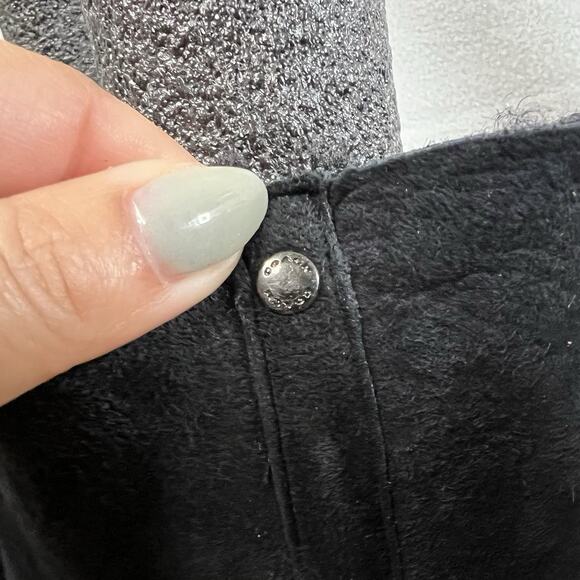 Coach Keely Knee Boots Suede Leather Shearling Lined Wedge Heel Womens 6.5 Black - Picture 8 of 16